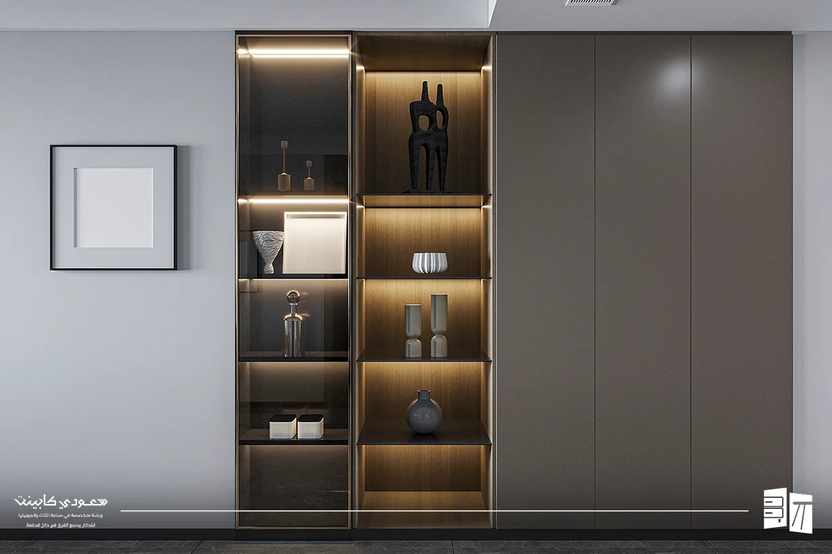 تركيب رفوف مع اضاءة