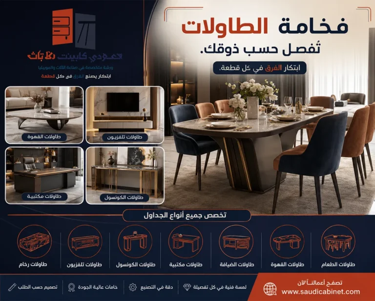 تفصيل طاولات الرياض