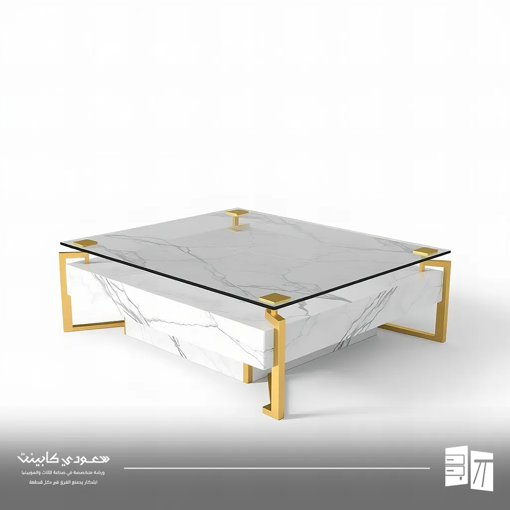 طاولات زجاج ورخام